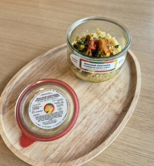 Recette végétarienne - Boulgour végétarien, houmous de lentille corail & petits légumes croquants x6