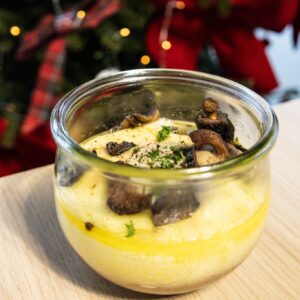 RECETTE FESTIVE - Canard confit, purée de pomme de terre, shiitake & pleurotes rôtis, ganache au foie gras x6