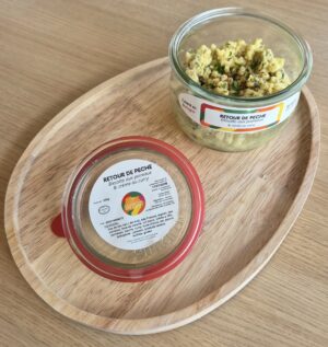 Retour de pêche, blésotto aux poireaux & crème au curry x6