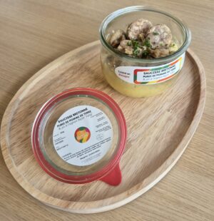 Saucisse bretonne, purée de pomme de terre & jus à l'oignon façon "Lipig" x6